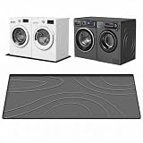 Washing Machine Drain Pan Silicone mat – 53.5x26.8 Inch Non-Slip Waterproof Washer Drip Tray, Anti-Vibration Soft Mat for Under Dryer or Washer, Floor Leak Protector for Laundry Room