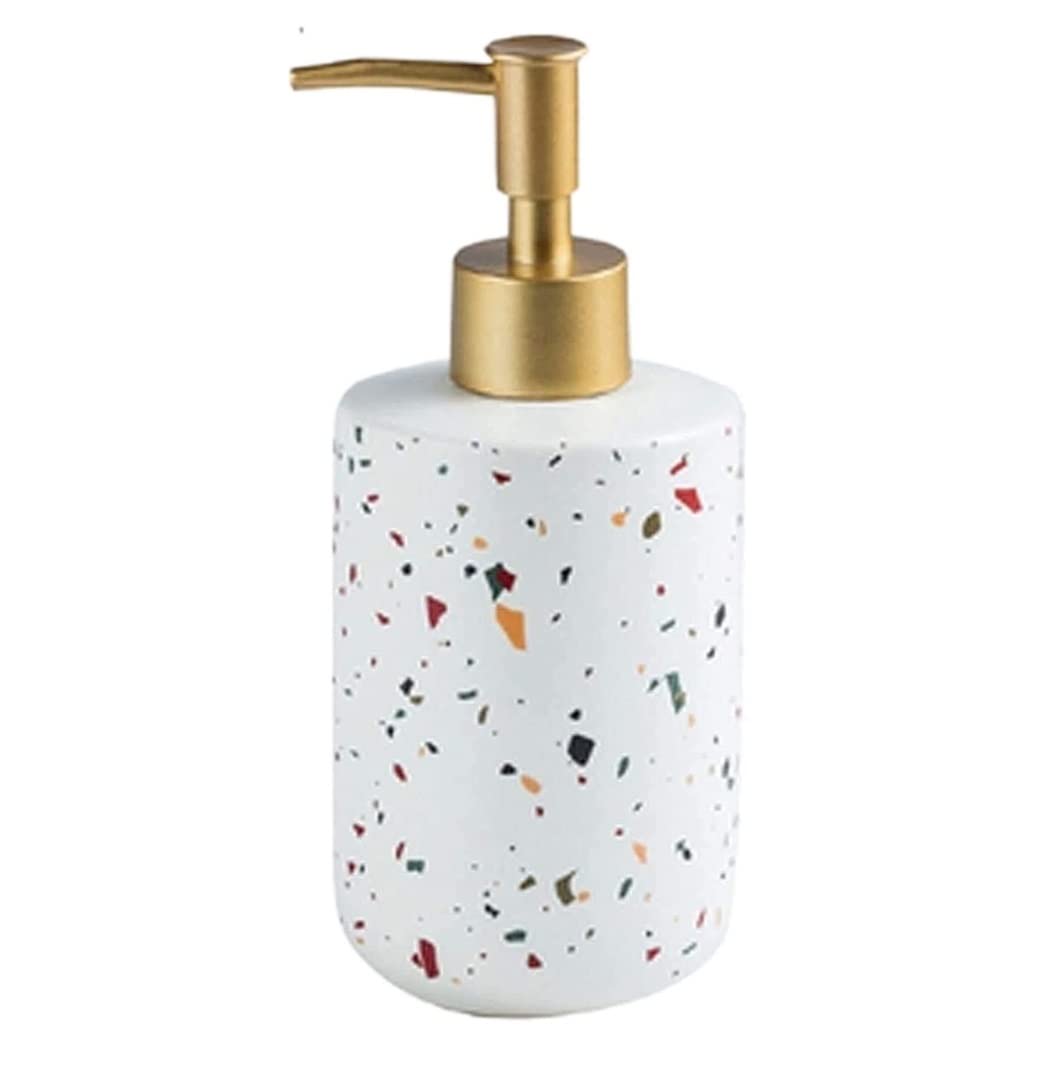 Dispenser Sapone Dispenser Di Sapone In Ceramica Per Piano Lavoro Della Cucina Del Bagno, Per Lozione Liquida Per Bagno Cucina(370ml)