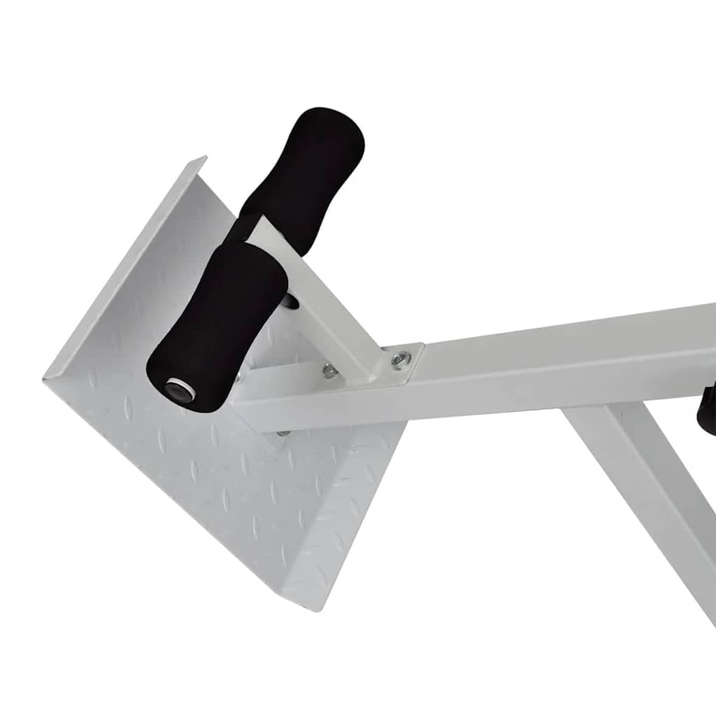 Składany trenażer pleców i brzucha ze stali, 120 x 55 x 80-90 cm, przyrząd fitness do treningu siłowego w domu, z wyściółką i 5-stopniową regulacją wysokości, idealny do budowy mięśni, treningu