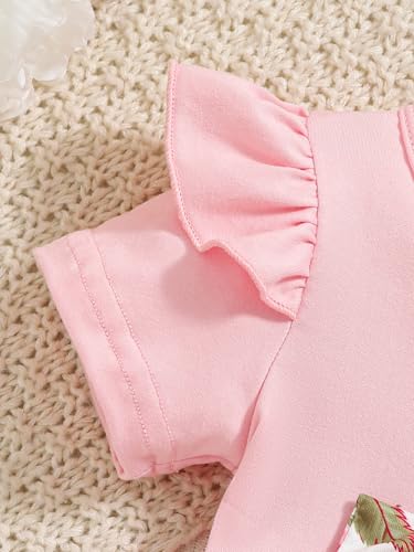 Image of Doresbebe Baby Girl Clothes Toddler Girl Outfits Infant Girl Summer Clothes for Girl Ruffle Shirt Pants+Cute Headband 3PCS