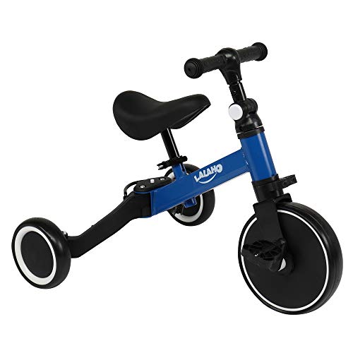 Best Prices! Carbon Steel Frame Kids 3 in 1 Tricycles for 2-5 Years Old Kids, for Boys Girls (Blue)