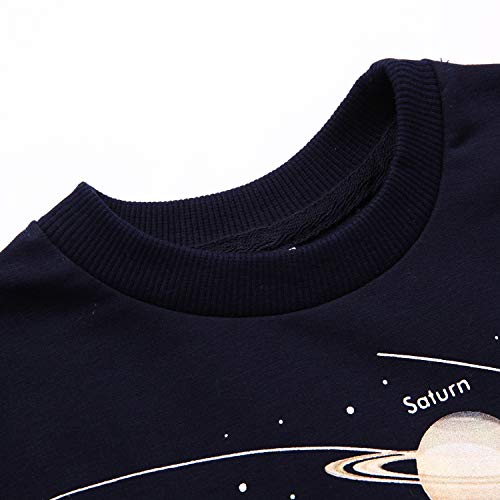 Image of Akyzic Boys Sweatshirts Cotton Long Sleeve Crewneck Pullover Toddler Kids Winter Warm Shirt Sweater Tops 3t-8t