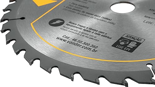 Lâmina de Serra Circular com Dentes de Metal Duro/Videa, 300 x 30 mm, 36 Dentes, Vonder VDO1239