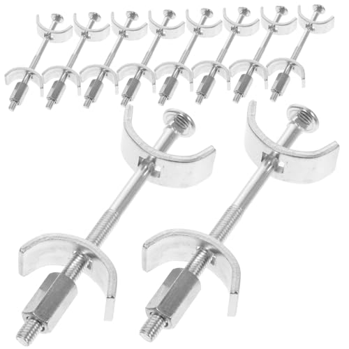 ROMISBABA 10 pezzi Connettore per Giunti Bancone Cucina Bulloni Filettati in Acciaio Zincato per Collegamento Superfici di Lavoro e Mobili