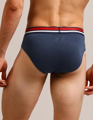 Image of U.S. Polo ASSN. Men's I006 Elasticized Waist Pure Cotton Underwear Briefs - Pack of 5