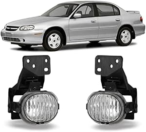 Winjet Replacement Fog Light Assembly Compatible with [1997 1998 1999 2000 2001 2002 2003 Malibu / Classic ] Driving Fog Lights Fog Lamp w/ Bulb 880 12V27W 1-Pair