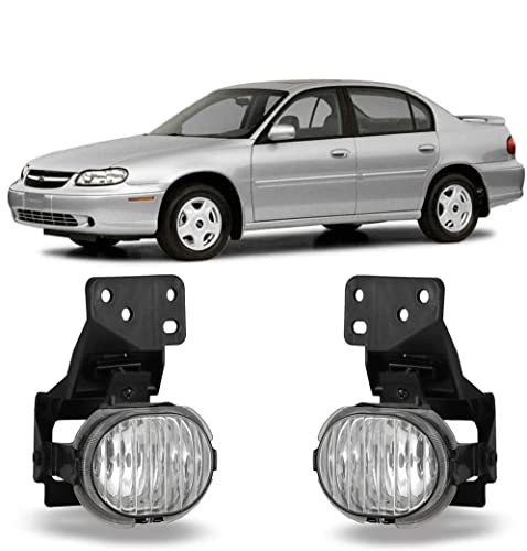 Winjet Replacement Fog Light Assembly Compatible with [1997 1998 1999 2000 2001 2002 2003 Malibu / Classic ] Driving Fog Lights Fog Lamp w/ Bulb 880 12V27W 1-Pair