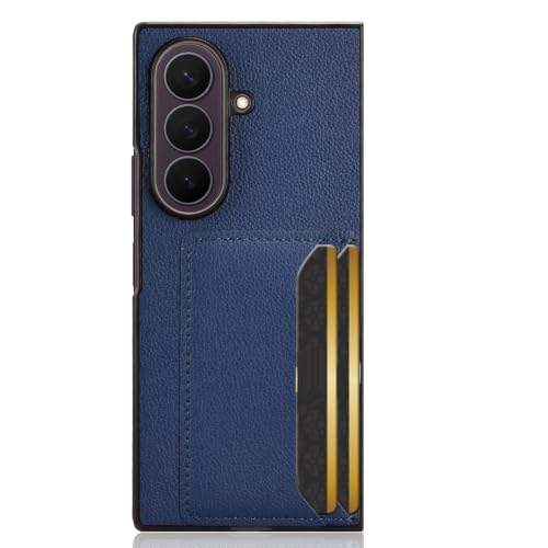 CYBERGARAGE�E�݊��i Galaxy Z Fold8 �Ή� �P�[�X �ϏՌ� �J�o�[ �܂肽���݌^ PU���U�[ �V���v�� ������ �J�[�h���[�t�� �ی�P�[�X(�u���[) [���s�A���i]