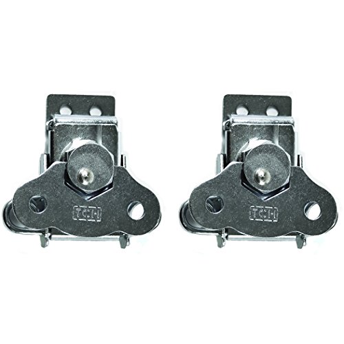 TCH Hardware - Steel Spring Loaded Butterfly Twist Latch and Keeper | Toggle Clamp Case Box Chest Closure | 2 Pack - Silver