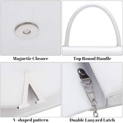 Image of Evening Clutch Purse for Womens Crossbody Shoulder Handbags Wedding Bag Cocktail Purses with Detachable Chain