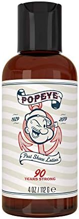 Popeye Shaving Co Nourishing Post Shave Lotion, Soothing Men's Aftershave Lotion for all Skin Types, Sandalwood Scent, 4 oz