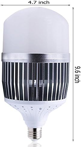 400w Equivalent - Lerlite 50w LED Commercial Retrofit Light Bulb - Medium Screw E26 Base LED Corn Bulb AC 85-265V Daylight 6000K with E26-to-E39 Converter for Garden Street Factory Warehouse (50w)
