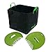 Produktbild 2 St Schaufelhände Laubkralle Laubrechen Laubschaufel Grasschnitt-Sammler Laubgreifer Laubsammler- komplett mit 100l Gartensack Laubsack