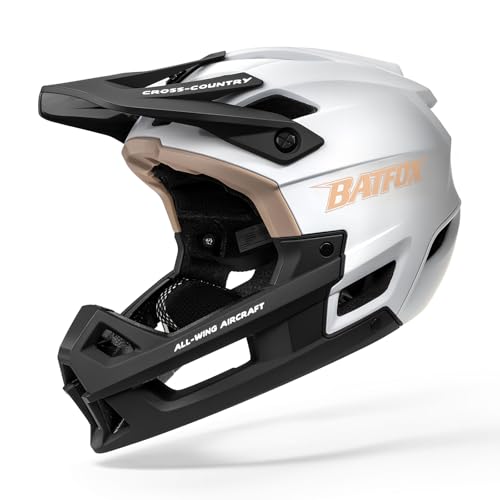 BATFOX Full Face Mountain Bike Helmet for Adults - Lightweight Ventilated MTB Helmet for Downhill...