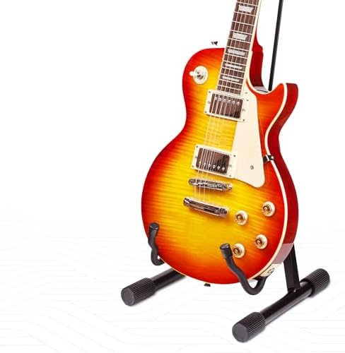 KEPLIN Guitar Stand - Universal A Frame Black – Foldable Portable Floor Stand for Acoustic Electric & Bass Guitars, Lightweight Compact Guitar Holder for Home Studio Stage Practice Gig Musicians - View 6