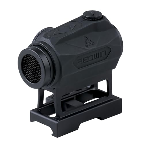 Red Win Mantis 1x22 Gen II Red Dot Sight 3MOA Auto on Off Shake Awaked Compact Red Dot Scope Rubber Armed Waterproof Illuminated Red Dot with Lower 1/3 Co-Witness & Low Picatinny Mount
