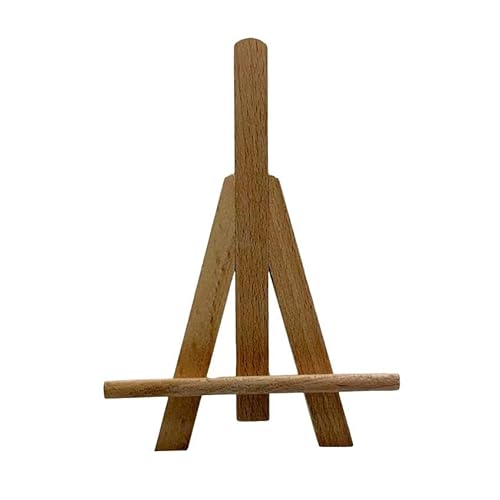 Wooden World – Mini Cavalletto in Legno 15 cm – Supporto per Piccole Foto, Segnaposto, Decorazioni - Supporto Rinforzato - Per Matrimoni, Fai-da-te, Presentazioni, Esposizioni e Artigianato