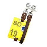 Reitplakettenhalter/Reitkennzeichenhalter (Paar) aus Fettleder (Dunkelbraun, Chrome)