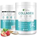 Multi Collagen Burn Powder–Metabolism&Body Composition Support–Types I/II/III/V/X–L-Carnitine+Green Tea Extract–Skin, Joints&Muscle Support–30 Servings