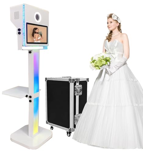 Portable Mirror Photo Booth with Touch Screen and RGB Lights
