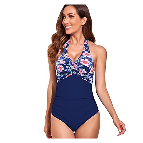 Maillot de bain une pièce bleu XL tendance pour femme moderne