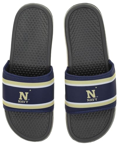 Image of FOCO NCAA Printed Team Logo and Color Stripes Comfortable Slide Sandals