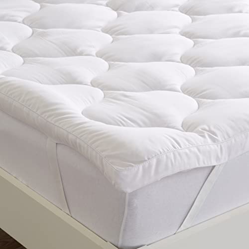 Great Bay Home Ultra-Soft Mattress Topper. 2-Inch Thick Mattress Pad Cover. Fits Mattresses Up To 18 Deep. Kyla Collection (Full) #TOP1