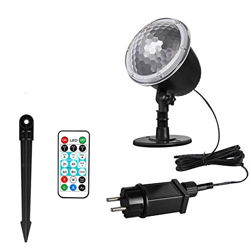 Preisvergleich Produktbild Hallowen LED ProjektorLampe, ESHOWEE Projektionslampe mit Wasserdichte Außenbeleuchtung Weihnachten Licht Projektor, Stimmungslicht mit Timerfunktion für Geburtstag Party Weihnachten Hochzeit
