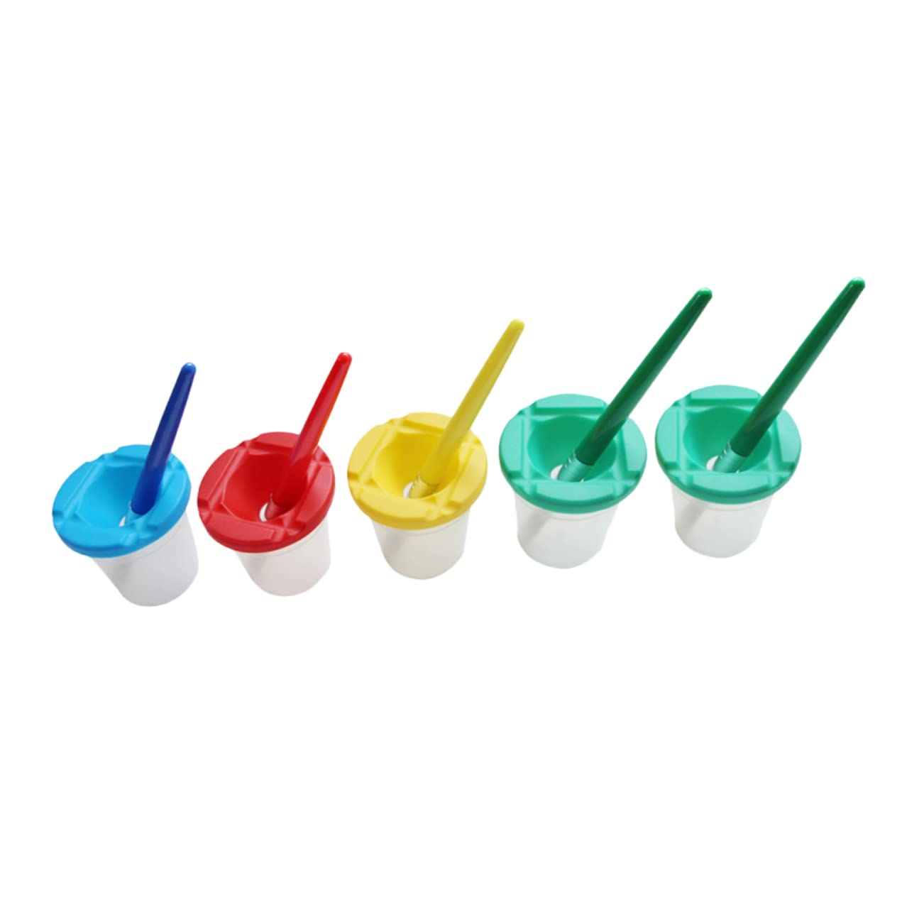 Yardwe 10 Sätze DIY Malbecher für Teiliges mit Fall Design Waschbecher und Pinselhalter für Kreatives Farben Zufällig für Kleine Künstler Zufällige Farbe
