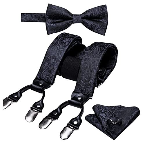 Set de tirantes y corbata de seda para hombre miniatura 3