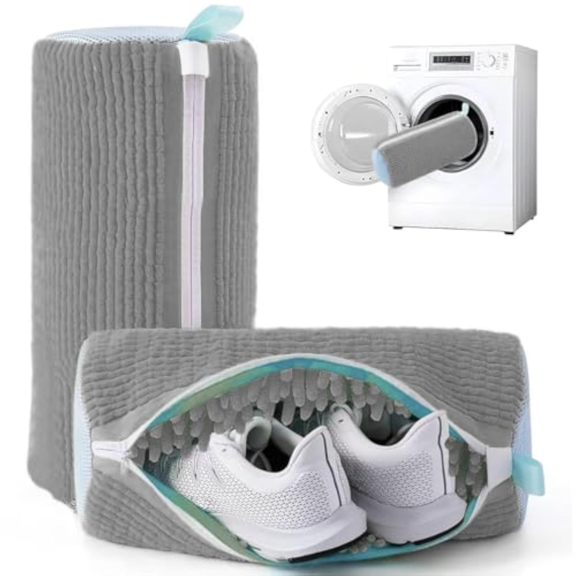 Heavy Duty Mesh Shoe Laundry Bag for Sneakers, Grey