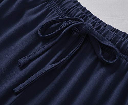 Latuza Women’s Pajamas Pleated Loungewear Top And Capris Pjs Set M Navy #TOP5