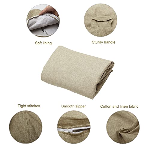 Iayokocc Bean Bag Chair Cover Only Without Filling - Stuffed Animal Storage & Memory Foam - Washable Soft Linen Bean Bag Chairs Cover, Lazy Sofa Bean Bag For Adults,Kids,Teens (Khaki,Size: 80X90Cm) #TOP2