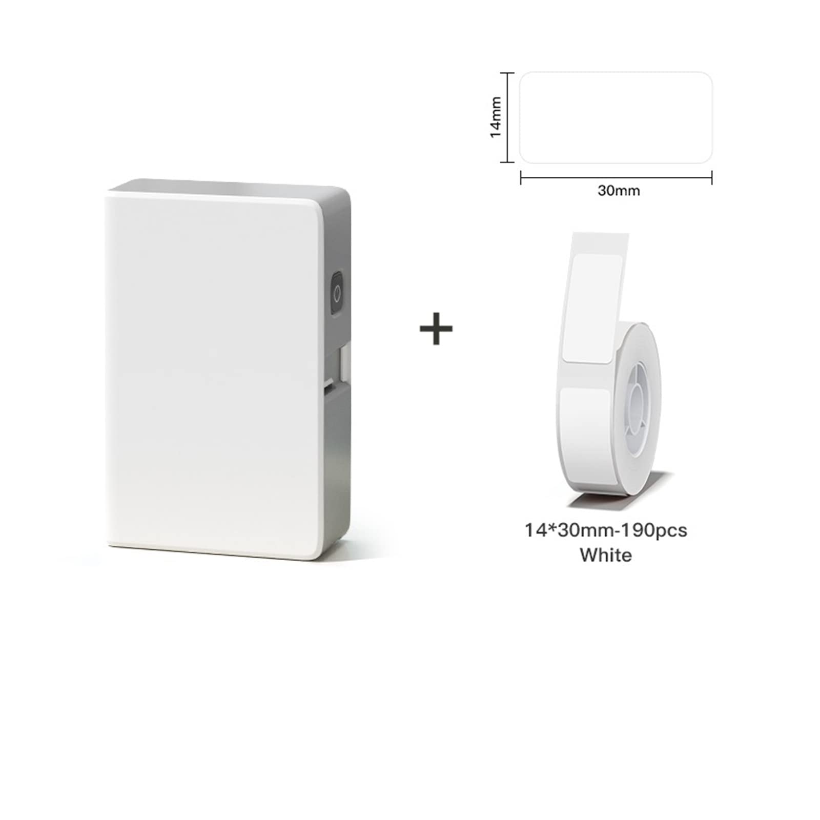 Thermal Transfer Label Printer Ribbon Label Sticker Mini Protable Labeller Maker for Storage(Add 1White Label)