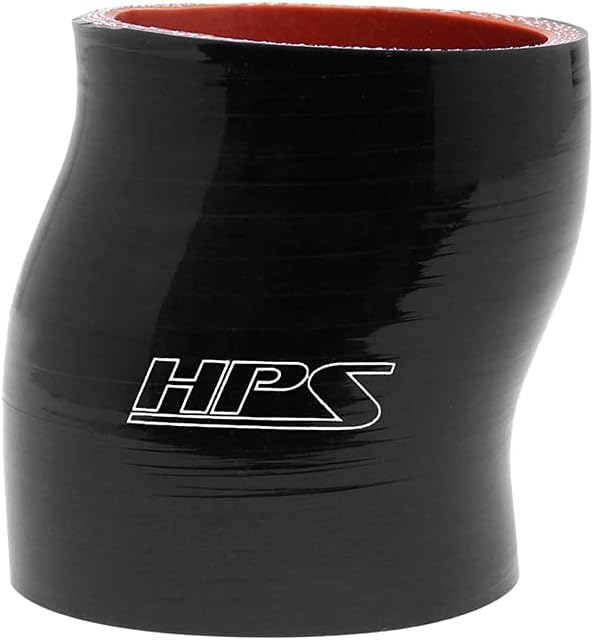 Mangueira conectora offset de silicone HPS HTSOC-250-BLK, 4 camadas, 2,5" de diâmetro interno, preta – 1 unidade