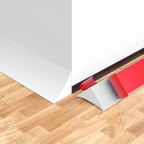 JSIWOTH 10Ft Quarter Round Trim L-Shaped Bendable Silicone Self-Adhesive Peel and Stick Molding for Floor Edge Wall Corner Stairs Cabinet & Tub White