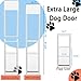 Extra Large Dog Door for Sliding Glass Doors, Adjustable Height 91.73