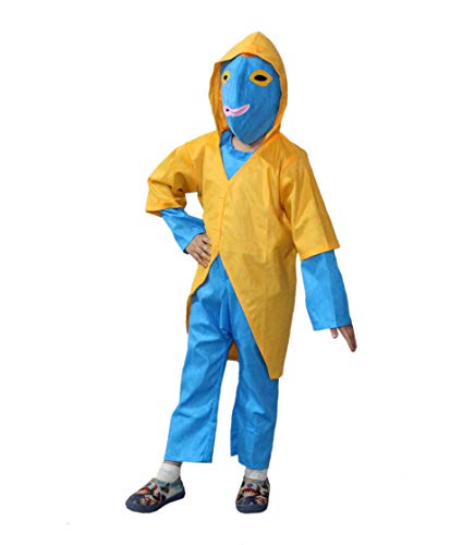 Image of Kaku Fancy Dresses Alien Fancy Dresses Costume Blue For Boys and Girls