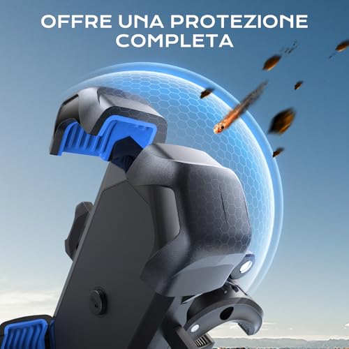 Aevorant Porta Cellulare Universale Per Moto & Bici | Supporto Telefono Anti-Vibrazione Per Manubrio (18-34Mm) | Compatibile Con Smartphone 4.7-7" E Custodia - 6