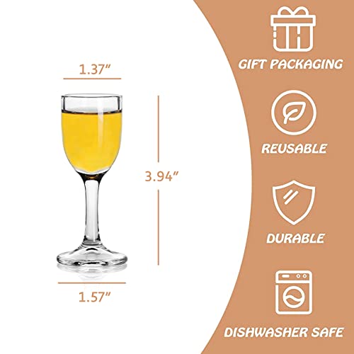 Valeways Shot Glasses, 1Oz Mini Wine Glasses Set Of 6, Cute Shot Glasses/Great For White And Red Wine/Wine Glass Clear/Tasting Glasses #TOP2