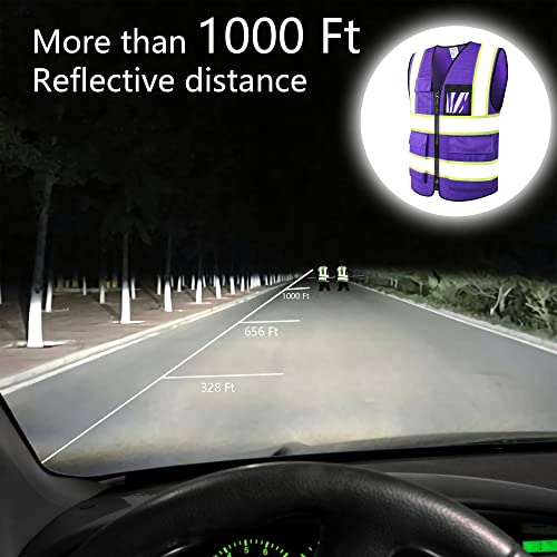 Image of Safety Vest for Men Women Reflective Construction Vest Hi Vis ANSI Standard