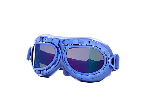Heinmo Motorcycle Cruiser Scooter Goggle Padding Bike Sports Vintage Pilot Goggles Style T08 4 Color Option(Yellow) #TOP3