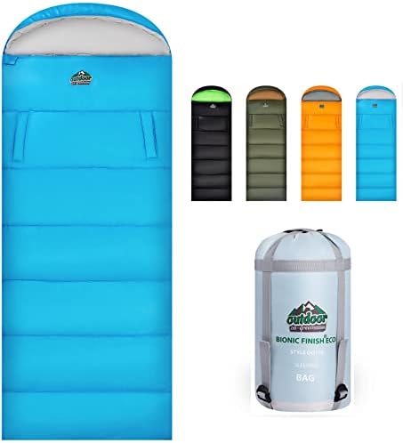 Sleeping Bag for Adults Kids Camping, 4 Season Warm Weather Waterproof Lightweight Sleeping Bag, Great for Outdoor Camping, Backpacking & Hiking Sleeping Bag