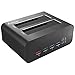 Produktbild SALCAR USB 3.0 SATA HDD Vollaluminium Docking Station mit USB 3.0-Hub-Ports und Schneller Ladeanschluss kompatibel für alle 2, 5 und 3, 5 Zoll SATA i/II/III HDD & SSD Festplatten
