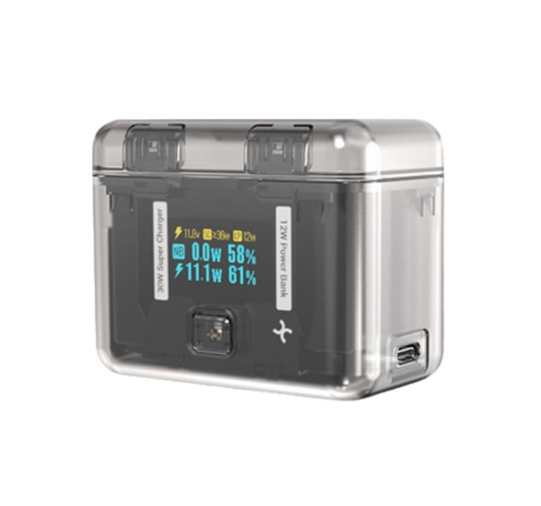 VRTYVEYBB Caja de carga rápida Insta360 X4 con pantalla de banco de energía de 2290 mAh