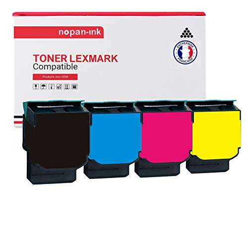 Pack 4 toners 78C2XY0 compatibles Lexmark CS421dn CX522ade
