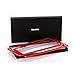 Deselen Red License Plate Frame, Metal Thin Stainless Steel with 2 Holes Screw Cap, 2 Pack (Red (Most Glamorous))