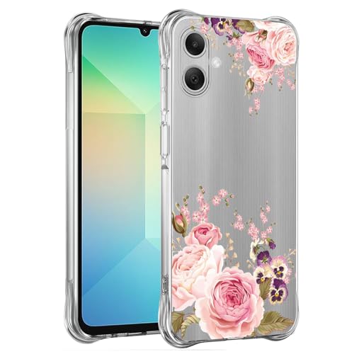 Sailundeng Galaxy A06 4G�p�P�[�X SamsungA06 SM-A065F�p�P�[�X �K�[���Y ���f�B�[�X �X���� �ϏՌ� �N���A �ԕ� �_���TPU�ی�J�o�[ Samsung Galaxy A06 4G ���[�Y�t�����[