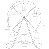 Plateau de service en fer pour cupcakes : idéal pour présenter des cupcakes et autres gourmandises, sa forme de grande roue est à la fois élégante et charmante