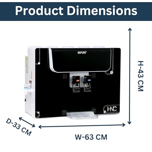 Image of Bepure HNC ISI Mark 5G Hot And Cold Water Purifier 9L RO+UV+UF+TDS + Alkaline Purification | 8 Stage Water Purification | Hot And Cold Water Purifier | Works Up to TDS 3000 ppm,Black